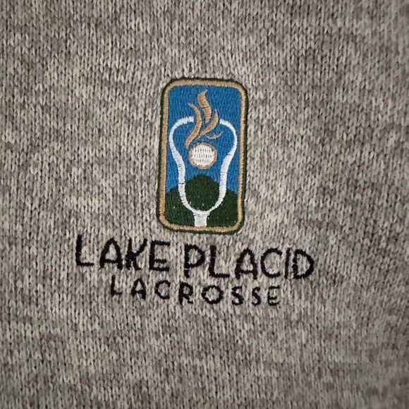 GTS Heather gray sweater fleece pullover 1/4 zip with kangaroo front pocket M - Picture 2 of 14